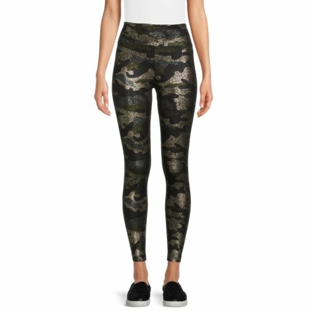 (B2) No Boundaries Juniors Metallic Camo Ankle Leggings M 7-9 High Rise